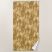 Abstract Geborstelde Goud Textuur Strandlaken (Voorkant)