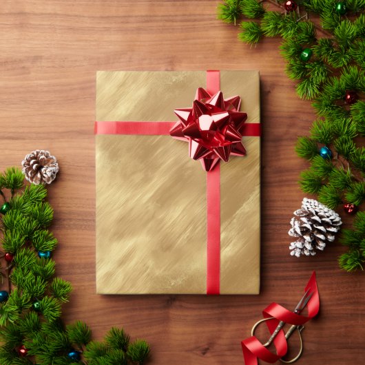 Abstract Geborstelde Gouden Textuur Cadeaupapier (Feestdagen Geschenken)