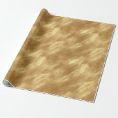 Abstract Geborstelde Gouden Textuur Cadeaupapier (Uitgerold)