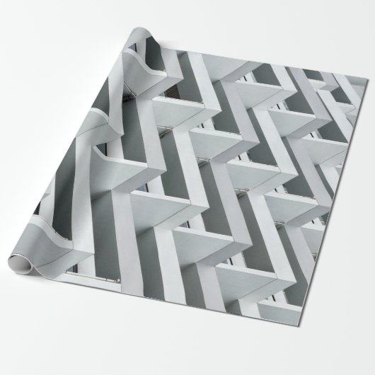 Abstract gebouw cadeaupapier (Uitgerold)