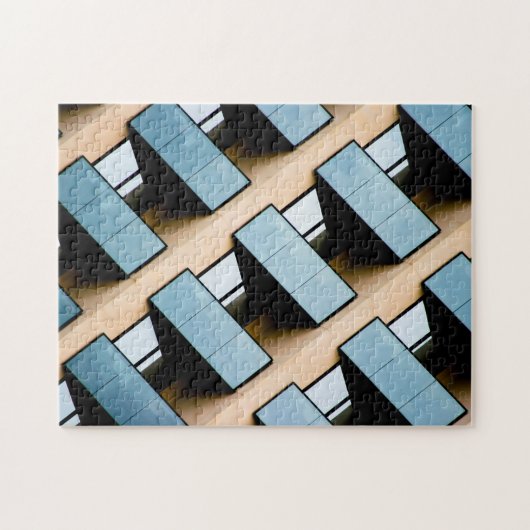 Abstract gebouw legpuzzel (Horizontaal)