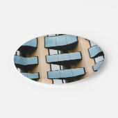 Abstract gebouw papieren bordje (Gekanteld)