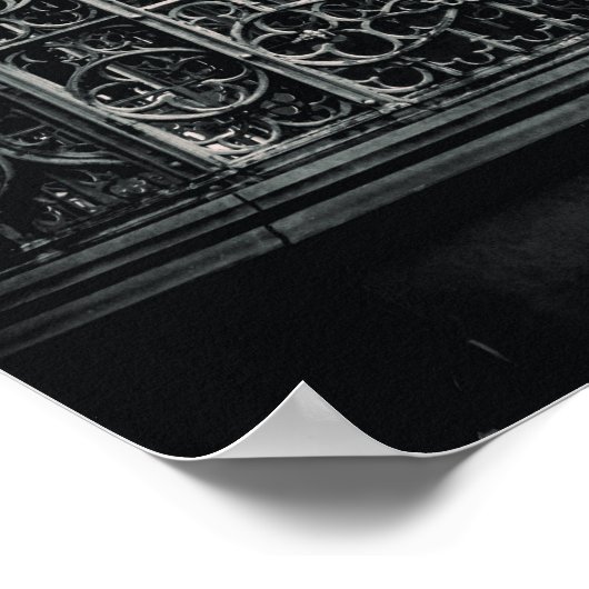 Abstract gebouw zwart-wit poster (Hoek)