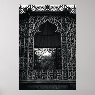 Abstract gebouw zwart-wit poster