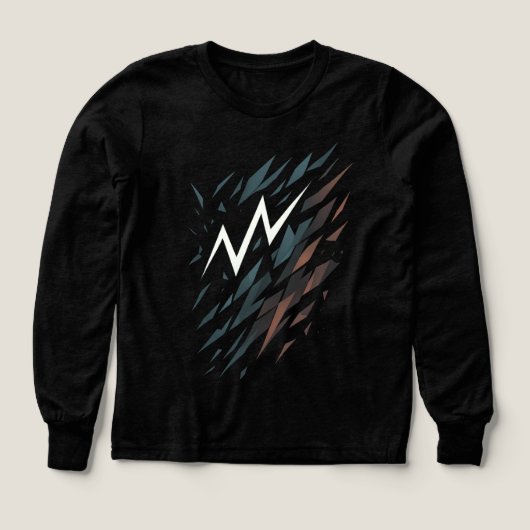 Abstract Gebroken Bliksem Grafische T-Shirt (Voorkant)