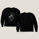 Abstract Gebroken Bliksem Grafische T-Shirt (Voorkant /achterkant)