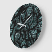 Abstract Gebroken Glas Blauwe Patroon Grote Klok (Hoek)