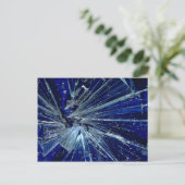 Abstract gebroken glas briefkaart (Staand voorkant)