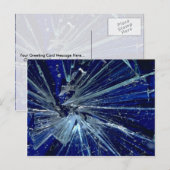 Abstract gebroken glas briefkaart (Voorkant / Achterkant)
