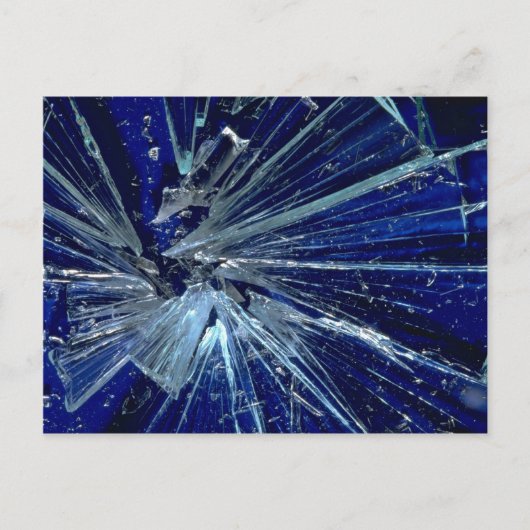 Abstract gebroken glas briefkaart (Voorkant)