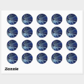 Abstract gebroken glas ronde sticker (Vel)