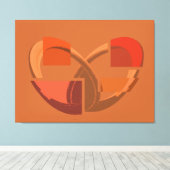 Abstract Gebroken Hart – Versplinterde Emoties Canvas Afdruk (Insitu (Houten vloer))