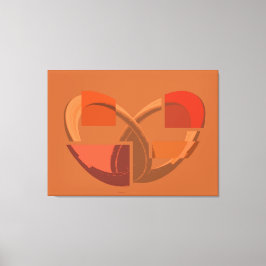 Abstract Gebroken Hart – Versplinterde Emoties Canvas Afdruk