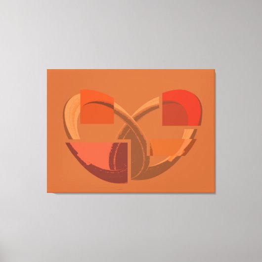 Abstract Gebroken Hart – Versplinterde Emoties Canvas Afdruk (Voorkant)
