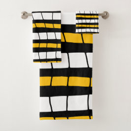 Abstract gebroken strepen bad handdoek