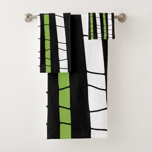 Abstract gebroken strepen bad handdoek (Insitu)