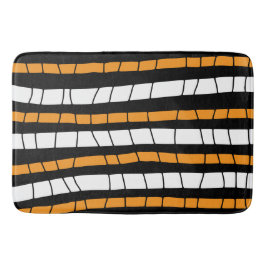 Abstract gebroken strepen badmat