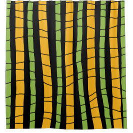 Abstract gebroken strepen douchegordijn
