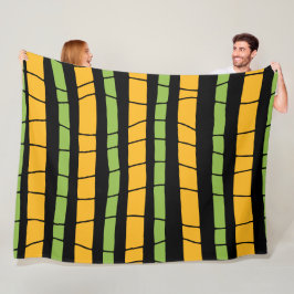 Abstract gebroken strepen fleece deken