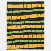 Abstract gebroken strepen fleece deken (Voorkant)