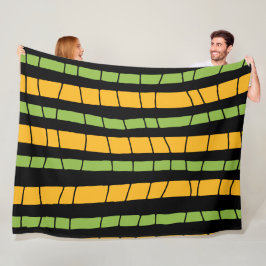 Abstract gebroken strepen fleece deken