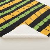 Abstract gebroken strepen sherpa deken (3/4)