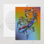 abstract Gecko Briefkaart (Voorkant / Achterkant)