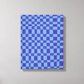 Abstract Gecontroleerd patroon van vormen in blauw Canvas Afdruk (Voorkant)