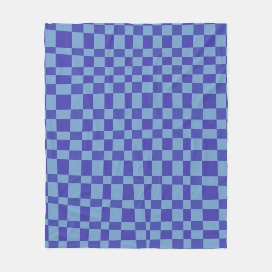 Abstract Gecontroleerd patroon van vormen in blauw Fleece Deken (Voorkant)