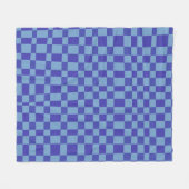 Abstract Gecontroleerd patroon van vormen in blauw Fleece Deken (Voorkant (Horizontaal))