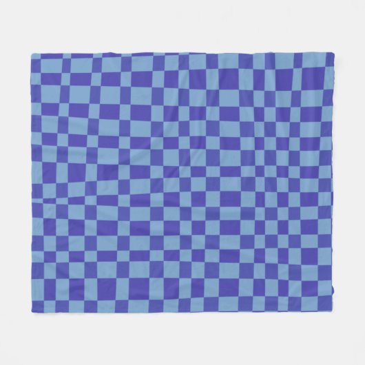Abstract Gecontroleerd patroon van vormen in blauw Fleece Deken (Voorkant (Horizontaal))