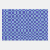Abstract Gecontroleerd patroon van vormen in blauw Inpakpapier Vel (Voorkant 2)