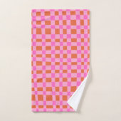 Abstract Gecontroleerd patroon van Vormen in Roze Bad Handdoek (Handdoek)