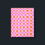 Abstract Gecontroleerd patroon van Vormen in Roze Canvas Afdruk<br><div class="desc">Abstract Gecontroleerd patroon van Vormen in Roze en Oranje Afdrukken van Canvas</div>
