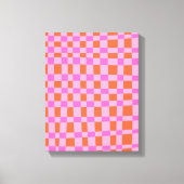 Abstract Gecontroleerd patroon van Vormen in Roze Canvas Afdruk (Voorkant)
