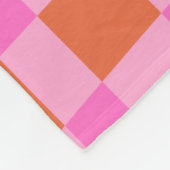 Abstract Gecontroleerd patroon van Vormen in Roze Fleece Deken (Hoek)