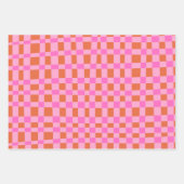 Abstract Gecontroleerd patroon van Vormen in Roze Inpakpapier Vel (Voorkant 3)