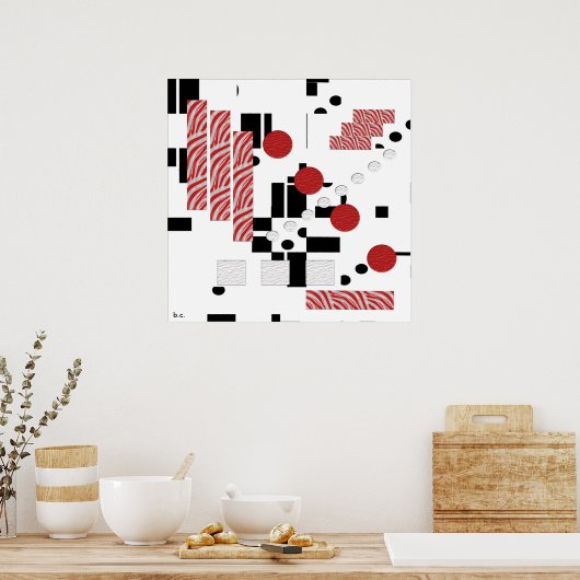 Abstract gedeelte afdrukken poster (Keuken)