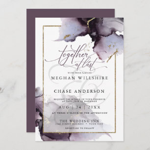 Abstract gedempt Amethyst Heather Paars Wedding In Kaart