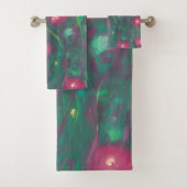 Abstract gedempte rode rozen bad handdoek (Insitu)