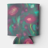 Abstract gedempte rode rozen blikjeskoeler (Voorkant)