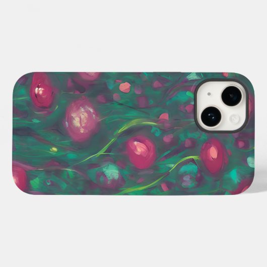 Abstract gedempte rode rozen Case-Mate iPhone case (Achterkant (horizontaal))