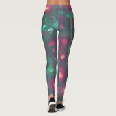 Abstract gedempte rode rozen  leggings (Achterkant)