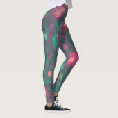 Abstract gedempte rode rozen  leggings (Rechts)