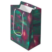 Abstract gedempte rode rozen  medium cadeauzakje (Voorkant Gekanteld)