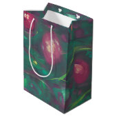 Abstract gedempte rode rozen  medium cadeauzakje (Achterkant Gekanteld)