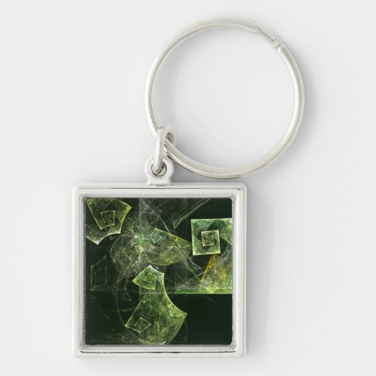Abstract gedraaid evenwicht - Klein Sleutelhanger (Voorkant)