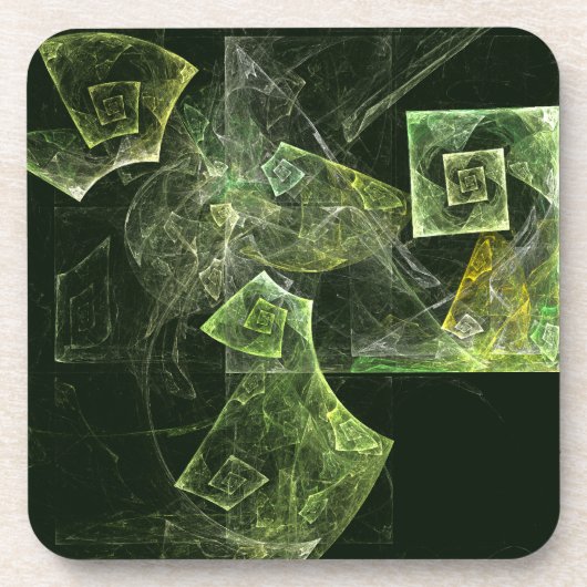 Abstract gedraaid snijkurk Onderzetter (Voorkant)