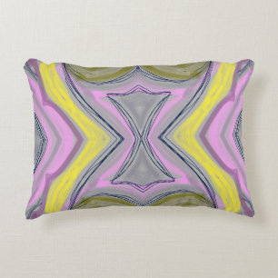 Abstract Geel Accent Kussen