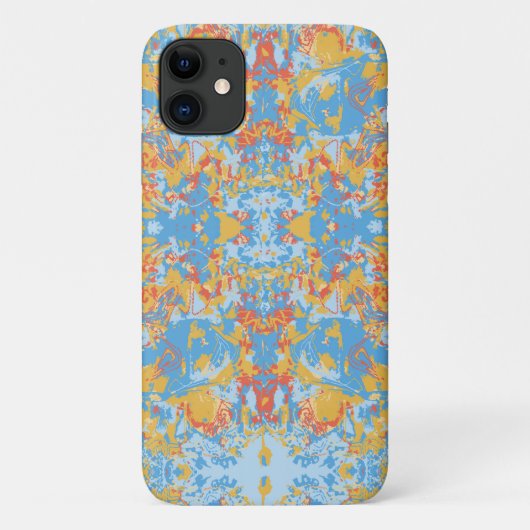 Abstract Geel Blauw Exclusief Patroon Case-Mate iPhone Case (Achterkant)